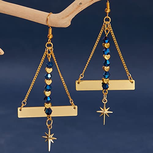 COGCHARGER 10 Pcs North Star Charm Pendants Brass Star Charm Real 18K Gold Plated Pendants for Jewelry Necklace Bracelet Making Crafts - Thumbnail 2