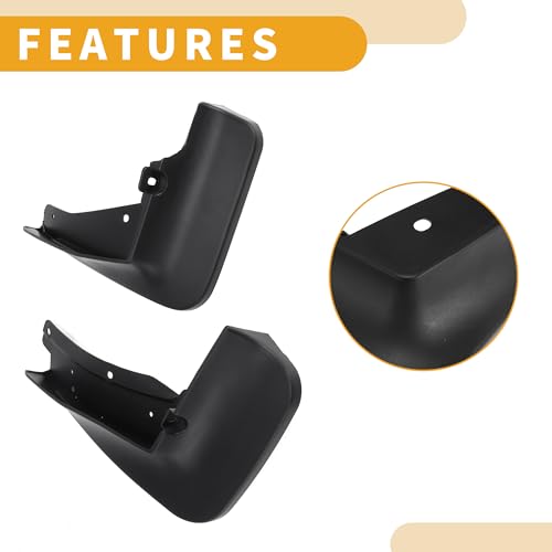 Image of Mud Flap Splash Guard - Car Front & Rear Side Mud Guards - for Volkswagen Tiguan R-Line 2019-2023 Plastic Black with Mount Accessories - 1 Set