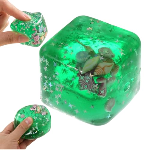 Squishy Nice Cubes – Squishy Fidget Glaçon pour Tous Les âges, Récompenses pour la Classe, Cubes Anti-Stress pour Soulager l'anxiété – Cadeau pour...