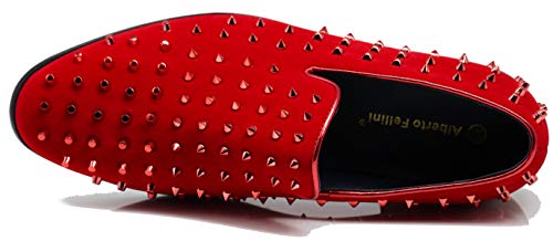 Image of SPK26 Men's Vintage Velvet Rhinestone Designer Dress Loafers Slip On Shoes Classic Tuxedo Dress Shoes
