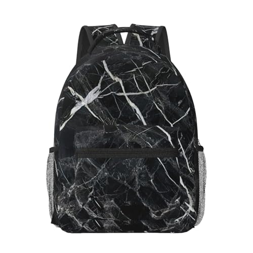 Sac de travail ordinateur portable marbre noir pour ranger vos affaires en avion