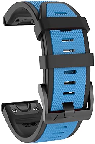 KUTEWEU Bracelet Pour Garmin Forerunner 945/Forerunner 935/955/745/Fenix 7/Fenix 6/Fenix 5, 22mm Silicone Quick Fit Bande Sport Bracelet Pour Fenix 5 Plus/Fenix 6 Pro/Fenix 7 Solar (5 Pièces-a