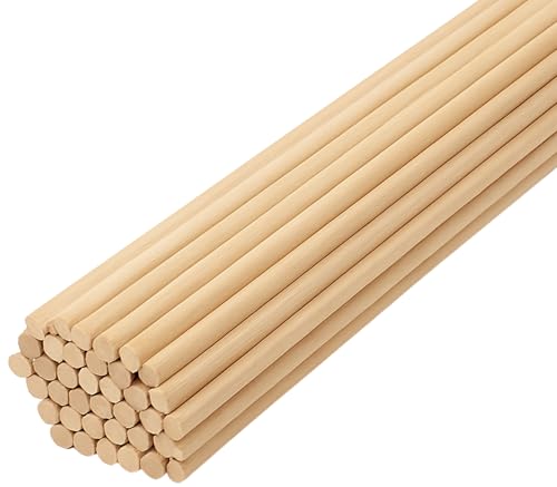 Wooden Dowels 5mm x 30cm – 20 Pack Dowel Rods, Dowling Rods for Craft, DIY Models and School Projects