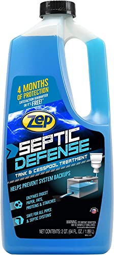 Zep Septic System and Cesspool Treatment Liquid - 64 Oz - ZLST648 - Safe for All Pipes & Septic Systems