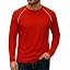 Red - Mens Piping Raglan Shirt Long Sleeves