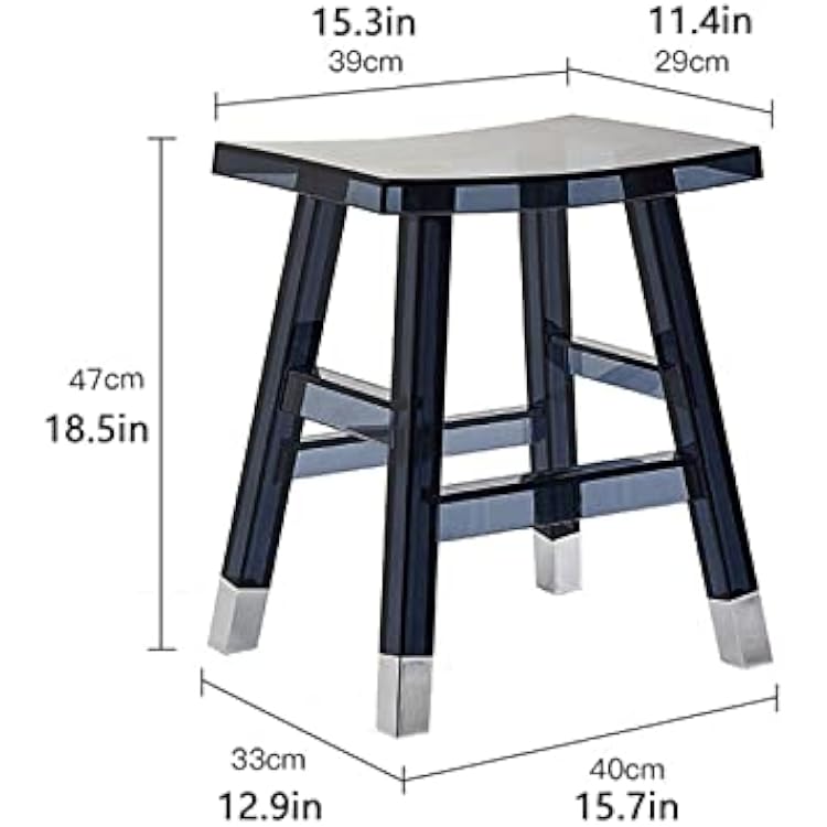 BYBEST Multipurpose Stool Acrylic Low Stools Creative Transparent Small Chairs Stool Household Shoe Changing Stool Sitting Stool for Bedroom Room Creative Stool
