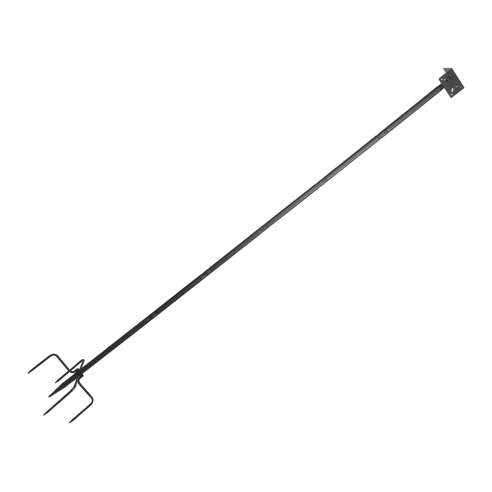 TOYANDONA Poste y Estabilidad Resistente para Comedero de Aves Base de 5 Puntas de Hierro Negro, Diseño Independiente para Uso en Jardín y Exteriores