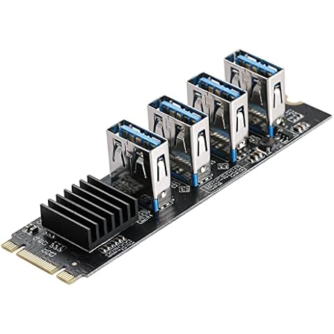 BEYIMEI M.2 NVMe a 4 USB PCIE Adaptadora Cover