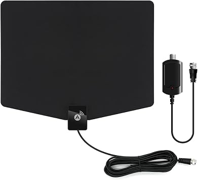 2026TV Antenna for Local Channels tv Antenna Indoor 200+ Miles Long Range Indoor tv Antenna for Smart 16.5ft Cable HD Antenna Supports 4K 8K1080p