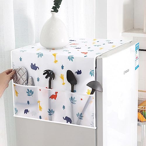 Wolpin Fridge Top Cover with 6 Utility Pockets (130 x 54 CM) | Wa...