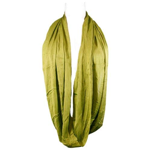 Wrapables Lightweight Silky Soft Infinity Loop Scarf, Olive