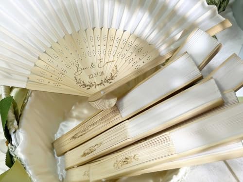 Éventails pliants pour programme de mariage et événements avec logo imprimé