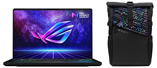 Image of ASUS ROG Zephyrus M16 (2022), 16-inch (40.64 cms) 2K QHD 165Hz /3ms, Core i7-12700H 12th Gen, RTX 3060 6GB Graphics, Gaming Laptop, GU603ZM-K8035WS + BP4701 ROG 17 inch(43.18 cm) Backpack (Black)