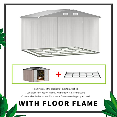 image for Aoxun Outdoor Storage Shed, 9.7x8.3 FT, Garbage Can,Outdoor Metal Shed