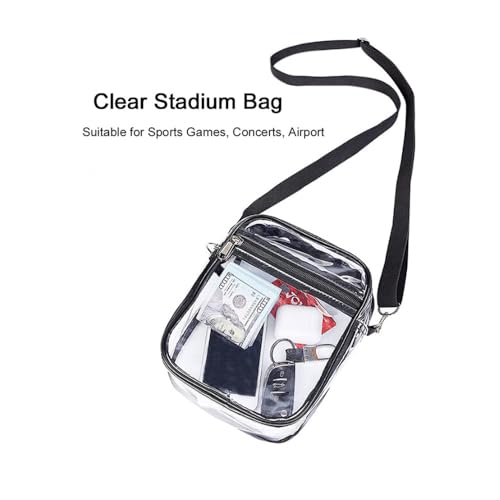 Crossbody Bag with Adjustable Shoulder Strap, Stadium Approved PVC Purse2