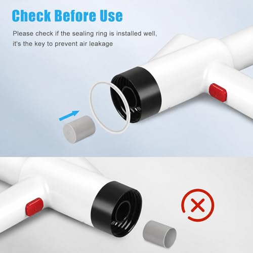 Image of High Pressure Toilet Plunger Heavy Duty Air Drain Blaster, Real-Time Barometer & Storage Bag, Multi-Drain Clog Remover for Toilets, Sinks, Tubs & Pipes - Fast Effective Unclogging Tool (Black)