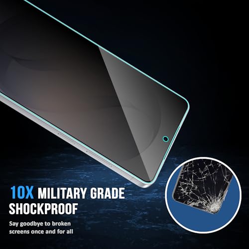 Image of ArmourPro Privacy Tempered Glass for Samsung Galaxy S26 Ultra - Anti Spy Anti Peeping Screen Protector, Edge-to-Edge Full Coverage, 9H Hardness with Cable Protector | Black