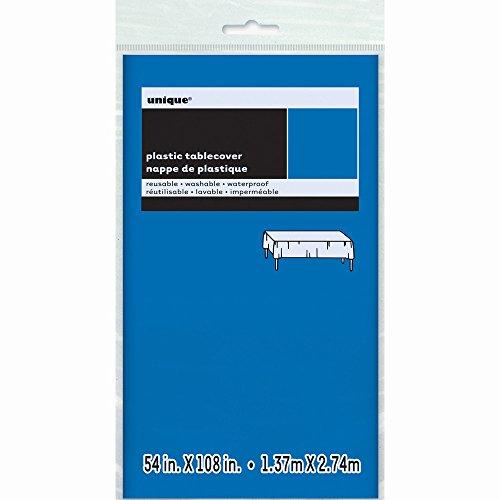 Tafelkleed, kunststof, 274,3 x 137,2 cm, koningsblauw - Image 3