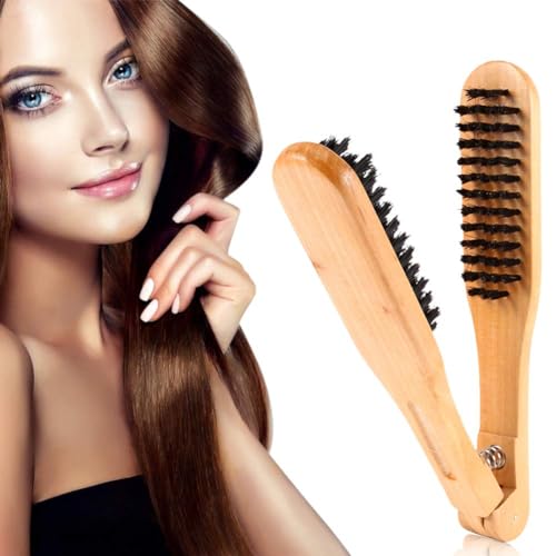 Peine Profesional de Madera Antiestático con Doble Cepillo miniatura 4