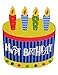 Chair Cover 2 Happy Birthday Birthday Cake with Candles Design (Boy and Girl)