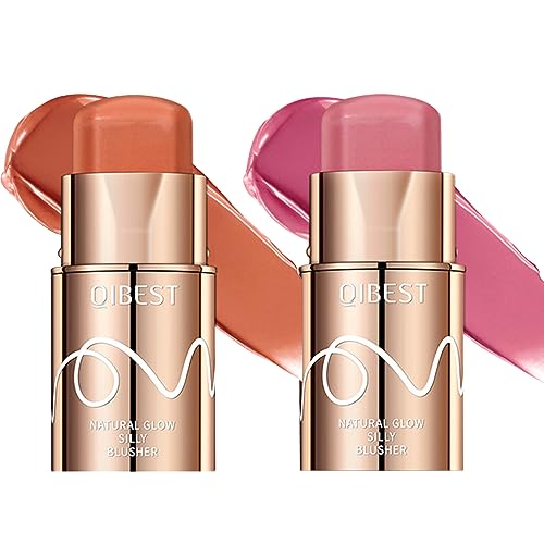 MKNZOME Blush Stick, 2 Pezzi Opaco Blush Crema