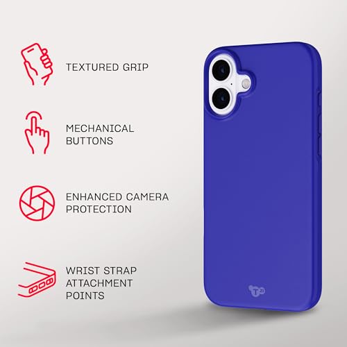 Image of Tech21 EvoLite for iPhone 16 Plus Ultra Thin - Impact Protection Case - in Cobalt Blue