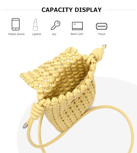 Image of myfriday Mini Quilted Crossbody Purse, Chain Strap Summer Shoulder Bag | Metal ball chain adjuster, snap closure and lightweight phone pouch add cute summer carry for holidays and shopping