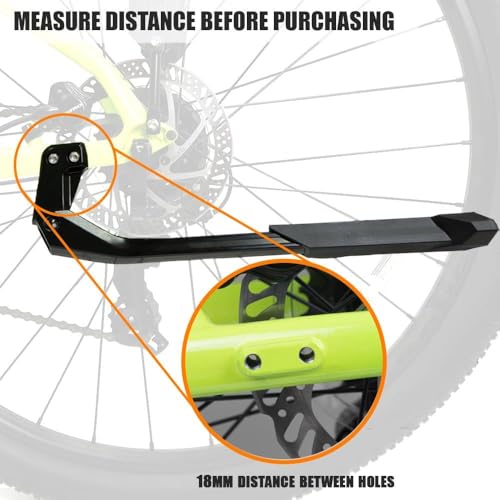 Image of BV Bike Kickstand - Mountain Bike Kick Stand for 24-29 inch Bicycles - Adjustable Length, Non-Slip Sole, Aluminum Alloy Material - Black Bicycle Kickstand
