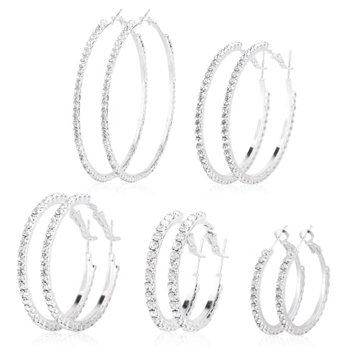 hoop earrings rhinestone