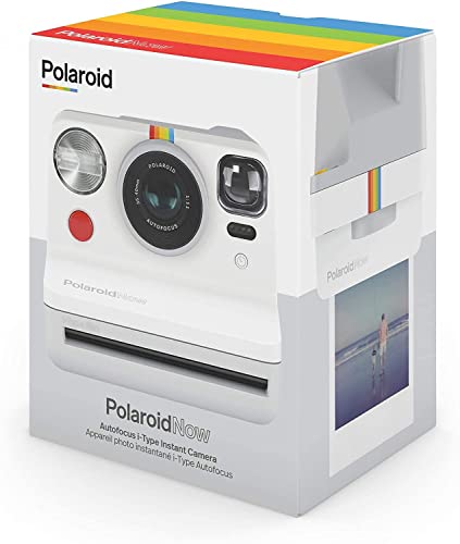 Polaroid Now I-Type Instant Film Camera - White Bundle With A Color I-Type Film Pack (8 Instant Photos) And A Lumintrail Cleaning Cloth #TOP6