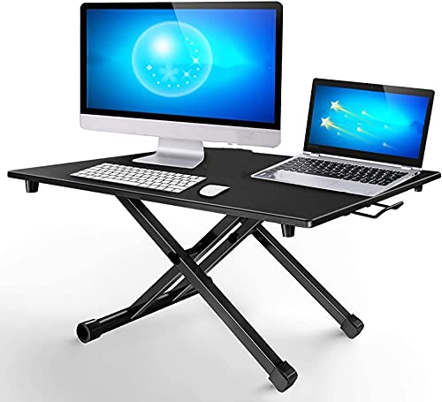 Adjustable Height Stand Steady Standing&Sitting Gas Spring Riser Desk Converter for Health Benefits and No Assembly Needed,Converts Any Desk or Cube to a Sit/Stand Up Desk,Black (25.6 x 15.7) Adjustable Height Stand Steady Standing&Sitting Gas Spring Riser Desk Converter for Health Benefits and No Assembly Needed,Converts Any Desk or Cube to a Sit/Stand Up Desk,Black (25.6 x 15.7)