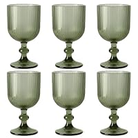 Caraffa D'Acqua In Vetro Scanalato GMMH 1 Litro - Grigio Lucido Con Motivo A Coste, Vintage