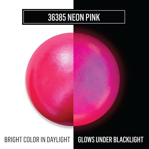 Image of FolkArt, Color Shift Blacklight Acrylic Paint, Neon Pink