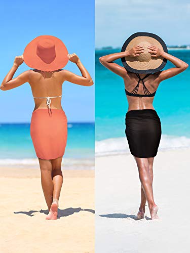 image for Chuangdi 2 Pieces Sarong Coverups for Women Bathing Suit Wrap Swimsuit