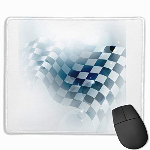Preisvergleich Produktbild Blaue karierte ergonomische Spiel-Büro-Mausunterlage Matte Mousepad