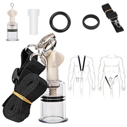 Penis Extender Stretcher Kit ZYQDTB Penis Pump Adjustable Training Kit Adult Sex Toys for Men Dual-Wear Traction Device Male Penis Enlarger Erection Exercise