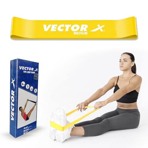 Image of Vector X TPE Resistance Exercise Loop Bands, Resistance Bands Set for Squats, HIPS, Legs, Butt, Glutes and Heavy Workouts Physical Therapy, Rehab, Stretching, Home Fitness Boxing Training (Medium)