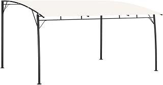 Festnight Pavillon Pergola Carport 4x3x2,55 m Gartenpavillon mit Festem Dach Überdachung Terrasse Garten Sonnenschutz Terassenüberdachung Freistehend