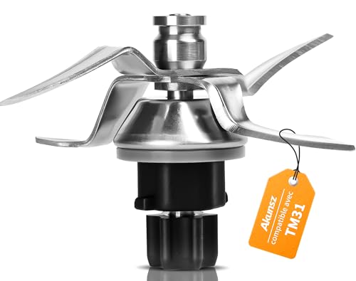 Couteau pour Vorwerk pour Thermomix TM31 Couteau Accessoire pour Thermomix TM31 Lame de Rechange en Acier Inoxydable