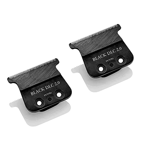 FX707B2 Lames de rechange pour tondeuse BaBylissPRO FX787 & FX726, lames de rechange DLC compatibles avec les lames de tondeuse BaByliss Noir,2 paquets