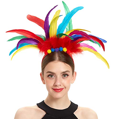 BABEYOND Womens Carnival Headbands (Colorful)