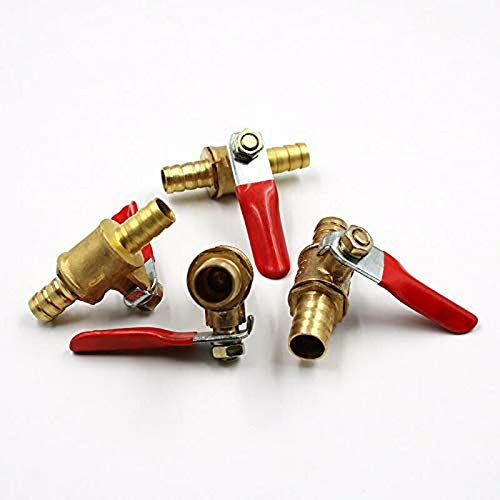 Connettore per tubo flessibile a 3 vie, Valvola a sfera in ottone, intersezione a 3 vie, intersezione in ottone spaccato per combustibile, acqua, olio, gas e irrigazione da giardino (6 mm