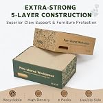 6 Pack Cat Scratch Pad with Nested Boxes, Space-Saving Cat Scratcher Set, Reversible Pads with 2 Lounge Beds for Indoor Cats & Kittens - Image 2