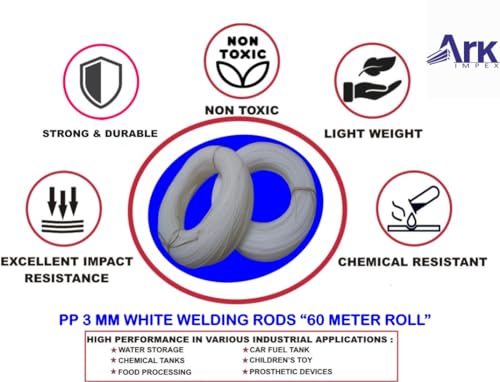 Image of PP 3 MM WHITE WELDING RODS inch60 METER ROLL inch II WELD WITH HOT AIR GUN ANY HDPE ARTICALS II