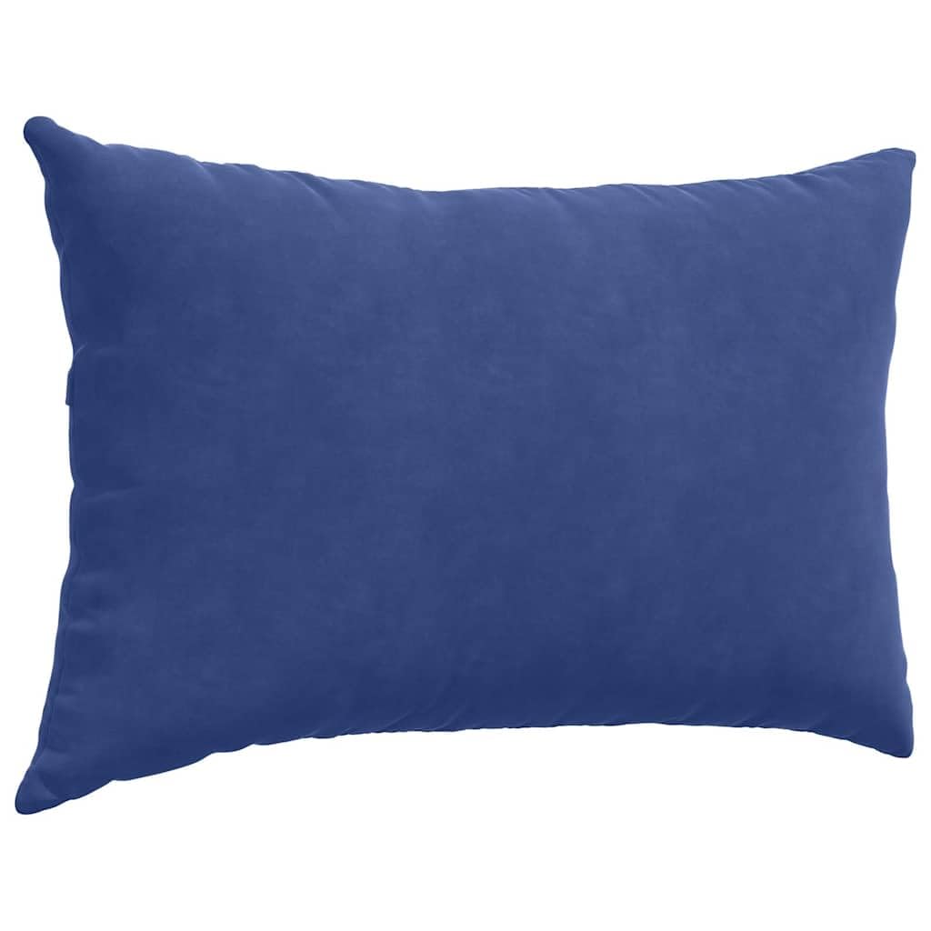 Coppia Cuscini per Divano Blu Polizia 60x40 cm Tessuto a Coste | Cuscini decorativi morbidi e sfoderabili con cerniera, ideali per arredare il soggiorno o la camera da letto.
