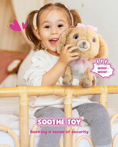 interactive toys electronic plush dog for girls pretend play doctor kit with dress up costume remote control puppy sing walk nod bark wag tail gifts for 2 3 4 years old kids toddlers