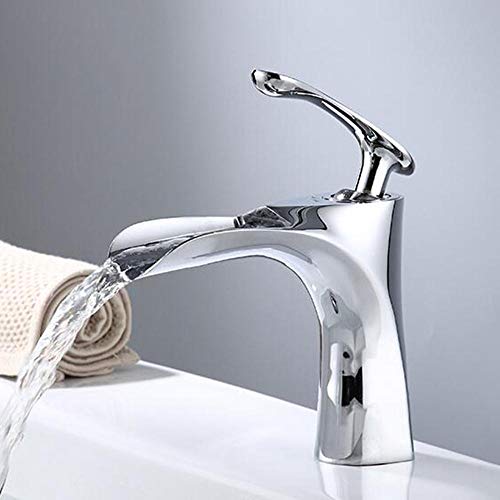 Robinet de salle de bain cascade chrome pour une vasque moderne - 2