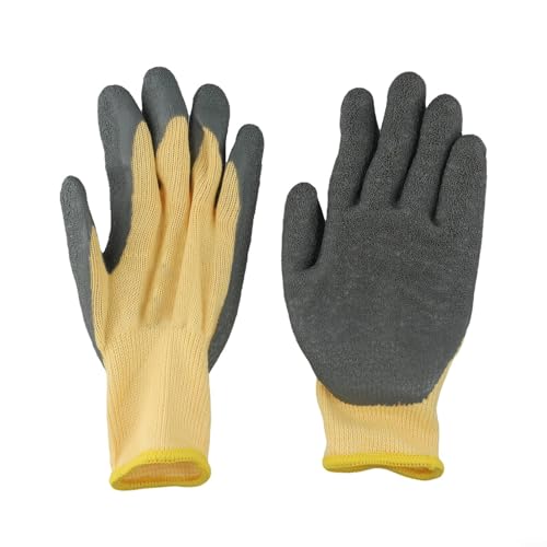 DAZZLEEX Guantes de goma aislantes de 400 V para trabajos eléctricos, guantes de seguridad antielectricidad con muñeca de punto de poliéster, compatibles con mantenimiento de cables activos y