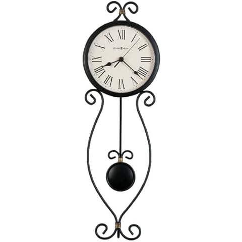 Howard Miller Rothbury Wrought Iron Wall Clock II 549-533, Black Cover