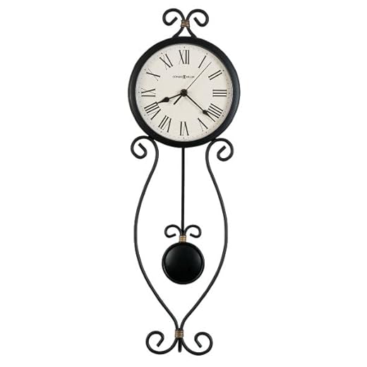 Howard Miller Rothbury Wrought Iron Wall Clock II 549-533, Black